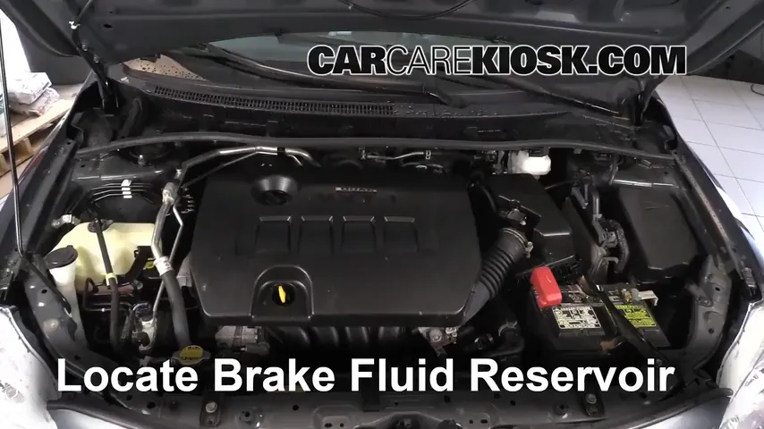 2012 Toyota Corolla LE 1.8L 4 Cyl. Brake Fluid Add Fluid
